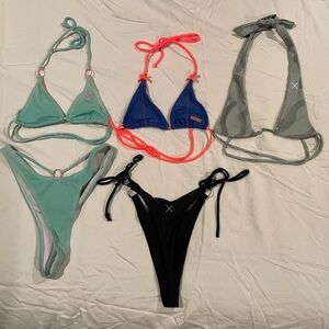 Boutine LA Green, Blue, and Black Bikini Set
